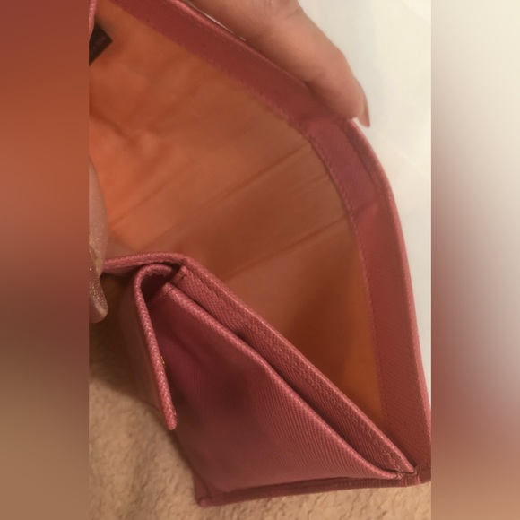 Prada Wallet (w COA Cards)  Saffiano Pink Leather Wallet - Picture 9 of 12